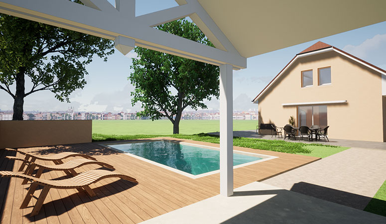 Aménagement extérieur et piscine